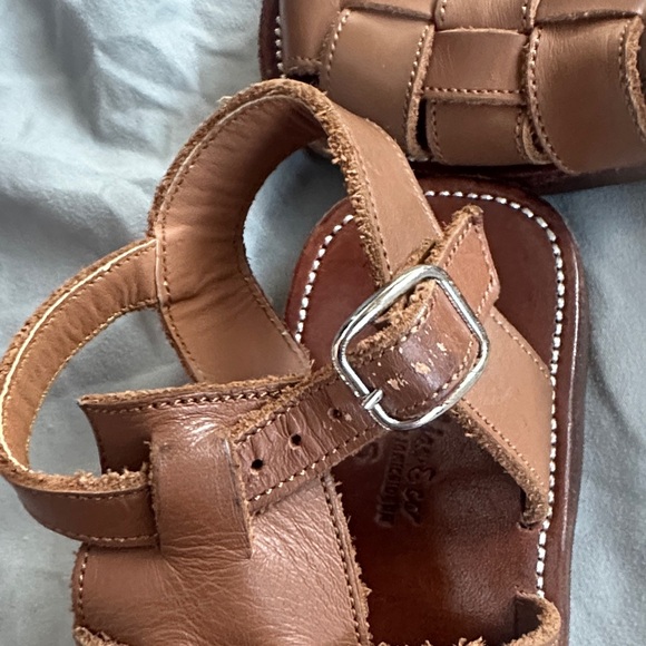 Adelisa & Co. Kids Aventura Brown Leather Sandals size 25/US 9 - Picture 4 of 5